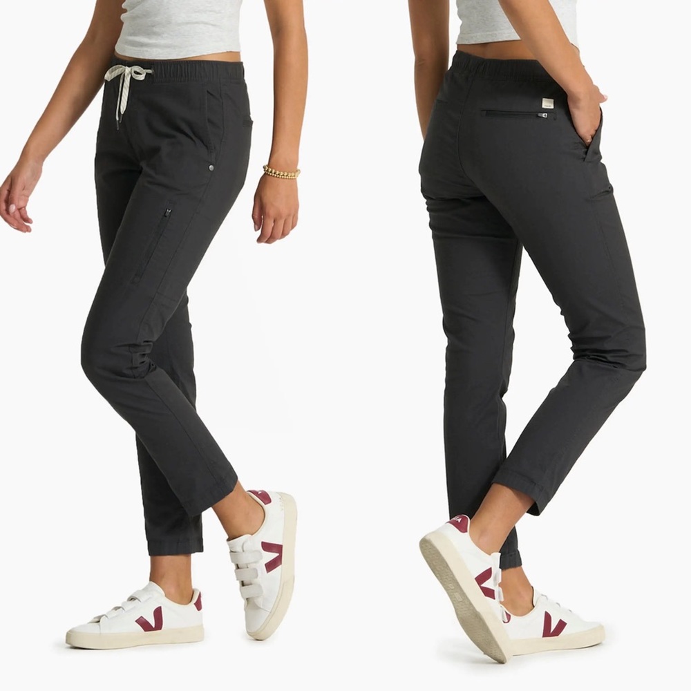 Vuori Womens Ripstop Pants Charcoal Grey Sz S (2-4) Joggers Organic Cott NWT